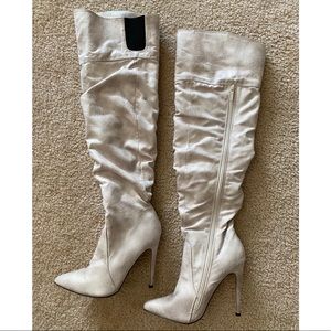 Over the knee boot heels